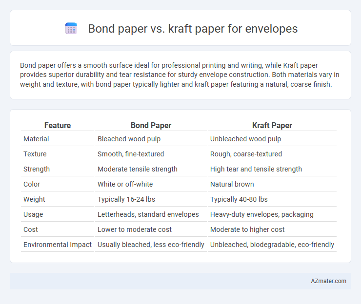 Bond paper vs. kraft paper for envelopes - What is The Difference?
