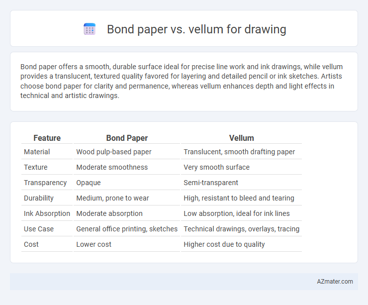 Bond paper vs. vellum for drawing - What is The Difference?