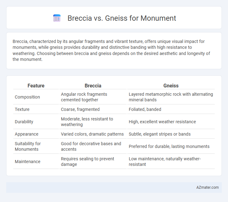 Breccia vs. Gneiss for Monument - What is The Difference?