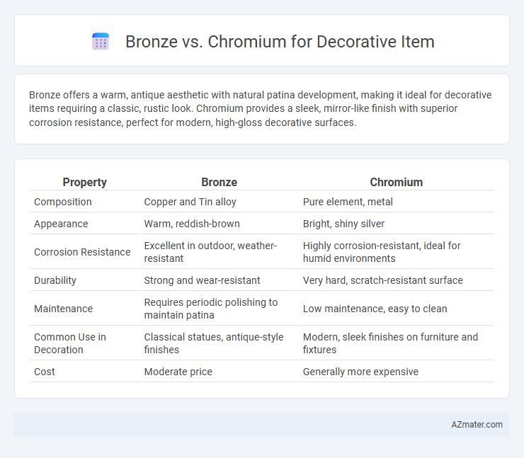 Bronze vs. Chromium for Decorative Item - What is The Difference?
