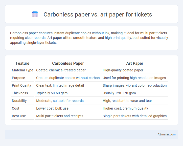 Carbonless paper vs. art paper for tickets - What is The Difference?