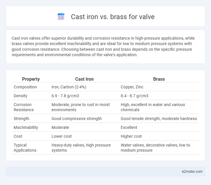 Cast iron vs. brass for valve - What is The Difference?