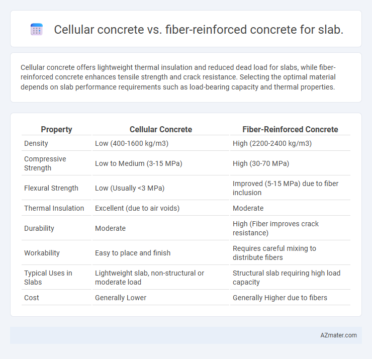 Cellular concrete vs. fiber-reinforced concrete for slab. - What is The Difference?