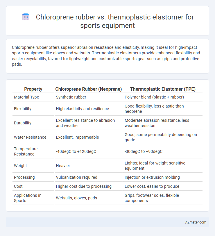 Chloroprene rubber vs. thermoplastic elastomer for sports equipment - What is The Difference?