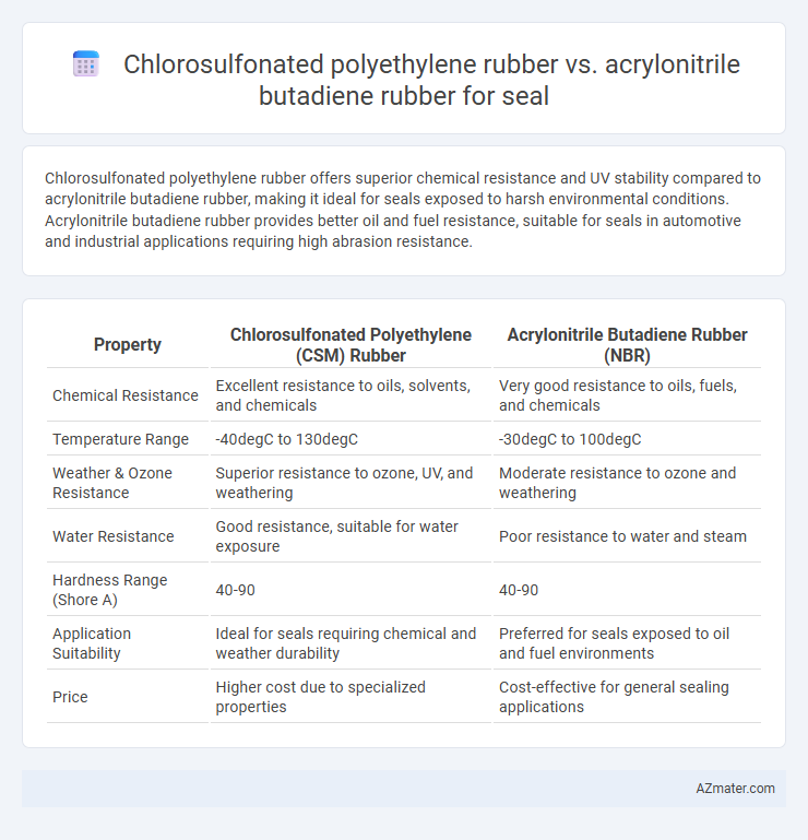 Chlorosulfonated polyethylene rubber vs. acrylonitrile butadiene rubber for seal - What is The Difference?