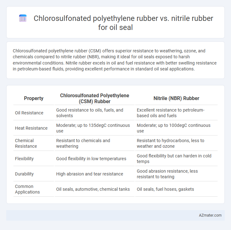 Chlorosulfonated polyethylene rubber vs. nitrile rubber for oil seal - What is The Difference?