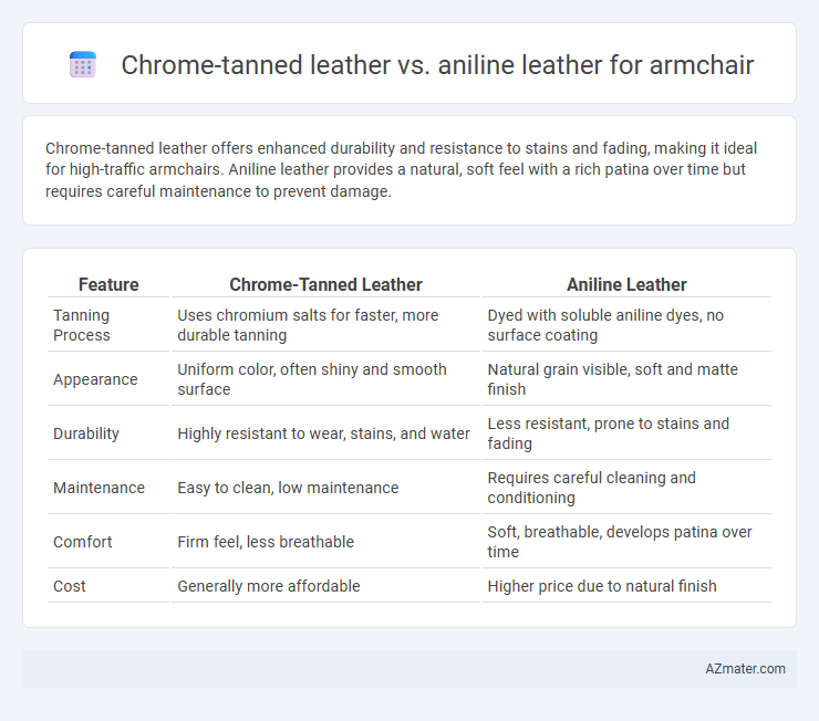 Chrome-tanned leather vs. aniline leather for armchair - What is The Difference?