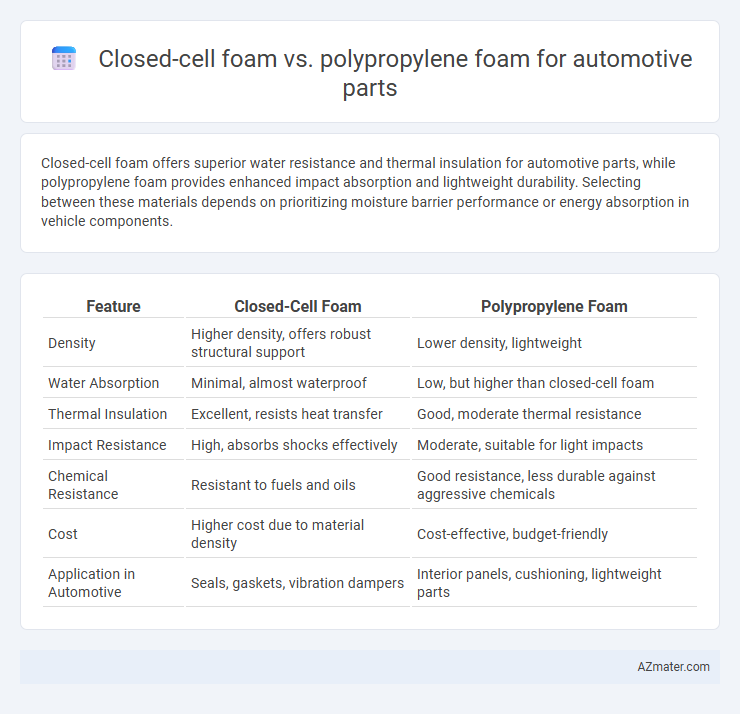 Closed-cell foam vs. polypropylene foam for automotive parts - What is The Difference?
