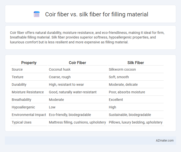 Coir fiber vs. silk fiber for filling material - What is The Difference?