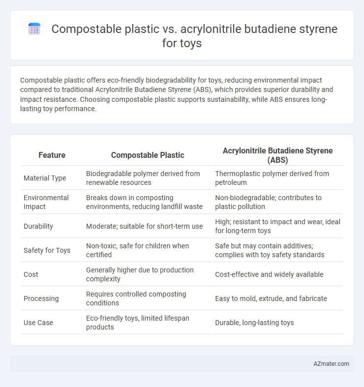 Compostable plastic vs. acrylonitrile butadiene styrene for toys - What is The Difference?