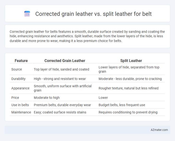 Corrected grain leather vs. split leather for belt - What is The Difference?