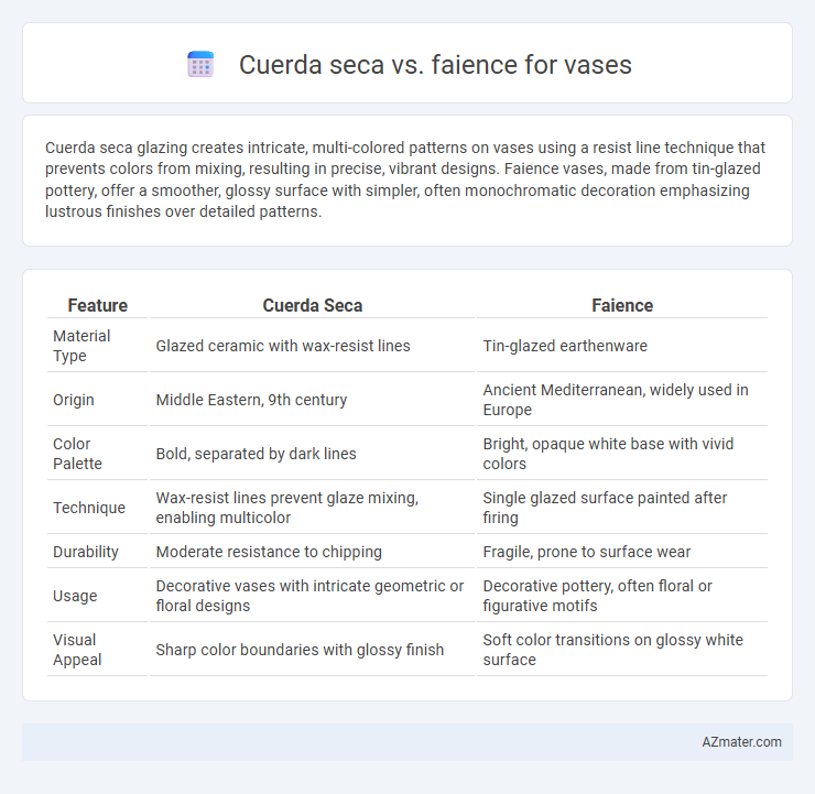 Cuerda seca vs. faience for vases - What is The Difference?