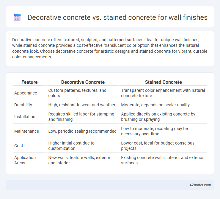 Decorative concrete vs. stained concrete for wall finishes - What is The Difference?