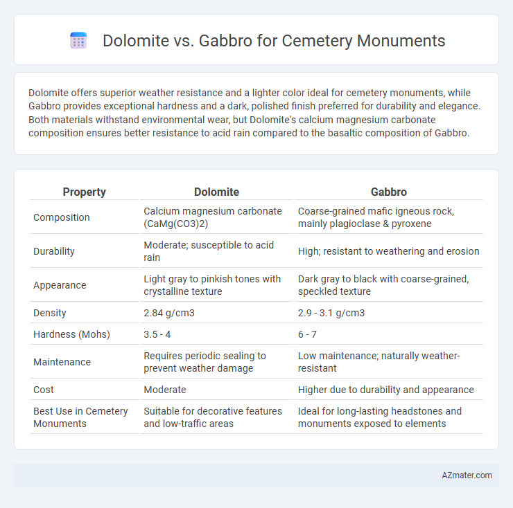 Dolomite vs. Gabbro for Cemetery Monuments - What is The Difference?