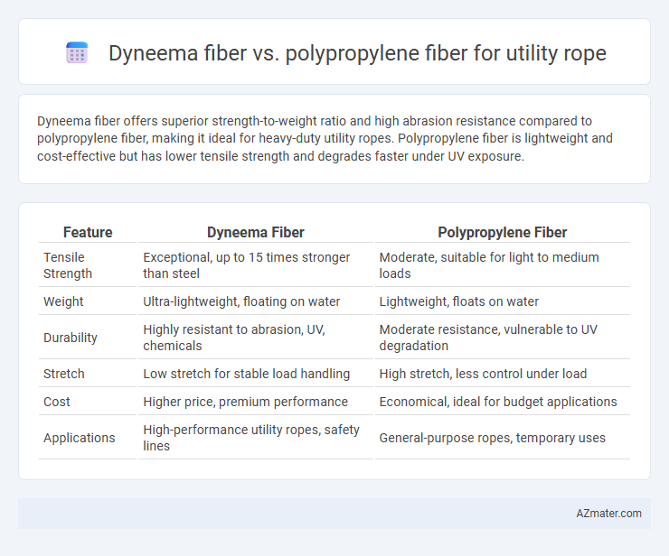Dyneema fiber vs. polypropylene fiber for utility rope - What is The Difference?
