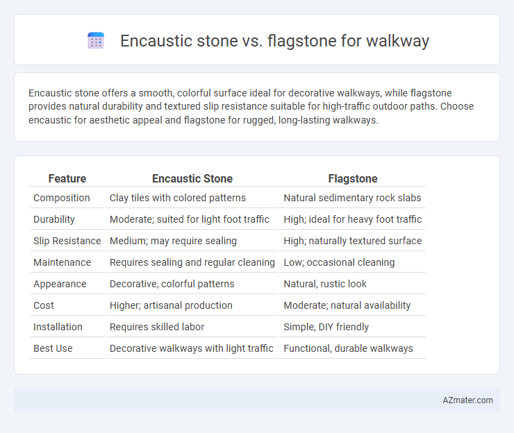 Encaustic stone vs. flagstone for walkway - What is The Difference?