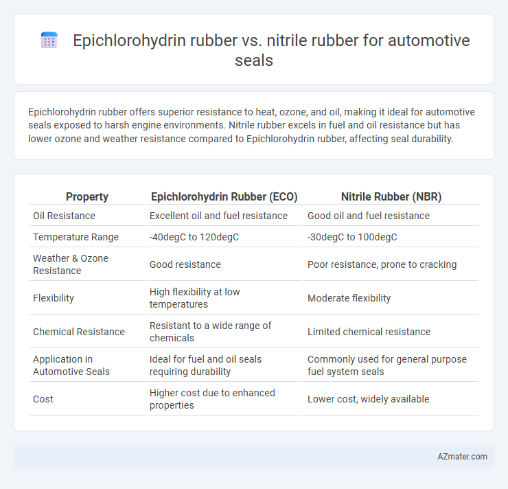Epichlorohydrin rubber vs. nitrile rubber for automotive seals - What is The Difference?