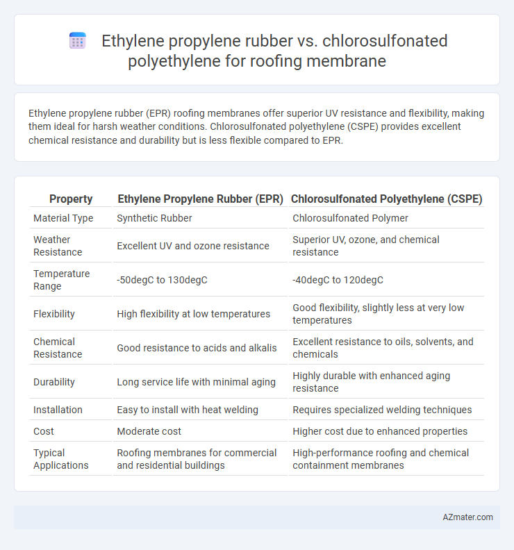 Ethylene propylene rubber vs. chlorosulfonated polyethylene for roofing membrane - What is The Difference?