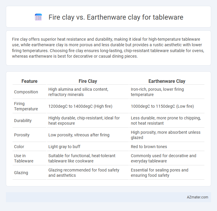 Fire clay vs. Earthenware clay for tableware - What is The Difference?