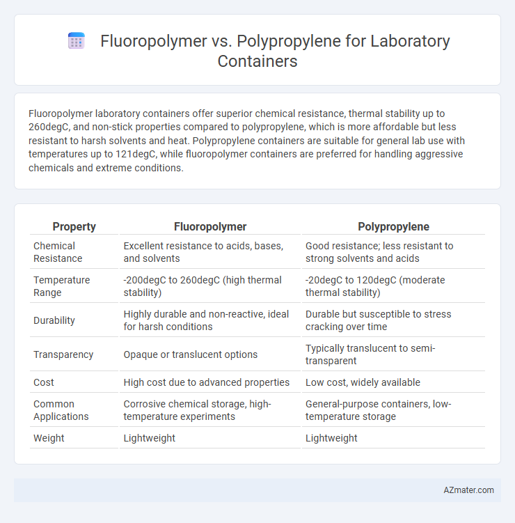 Fluoropolymer vs. Polypropylene for Laboratory Containers - What is The Difference?
