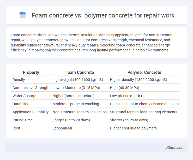 Foam concrete vs. polymer concrete for repair work - What is The Difference?