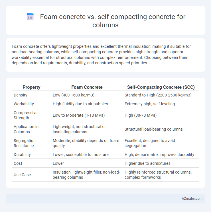 Foam concrete vs. self-compacting concrete for columns - What is The Difference?