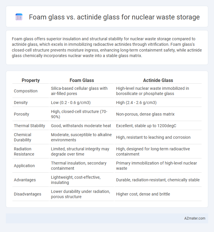 Foam glass vs. actinide glass for nuclear waste storage - What is The Difference?