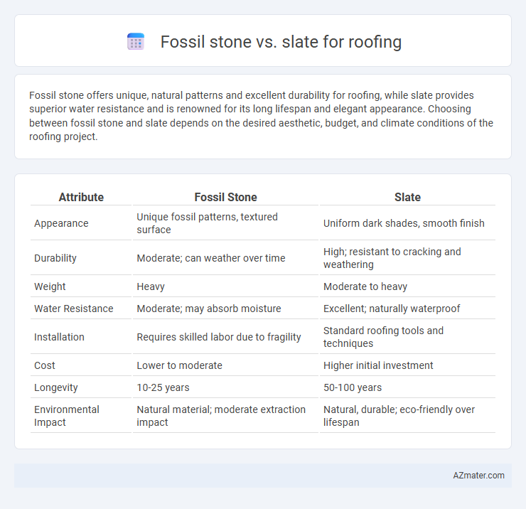 Fossil stone vs. slate for roofing - What is The Difference?
