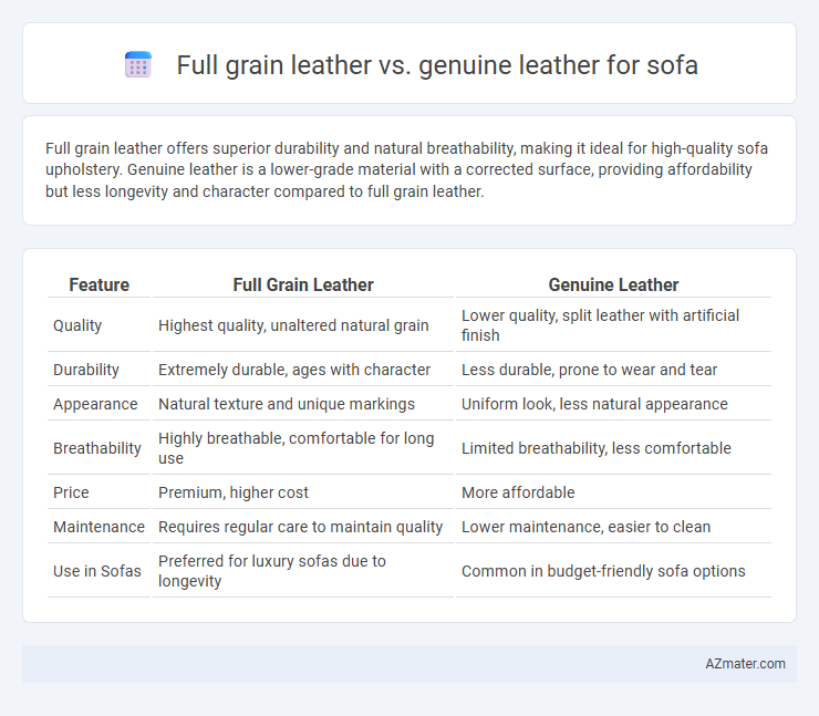 Full grain leather vs. genuine leather for sofa - What is The Difference?