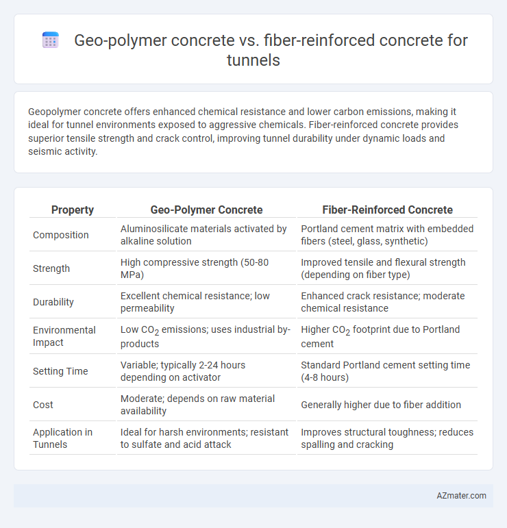 Geo-polymer concrete vs. fiber-reinforced concrete for tunnels - What is The Difference?