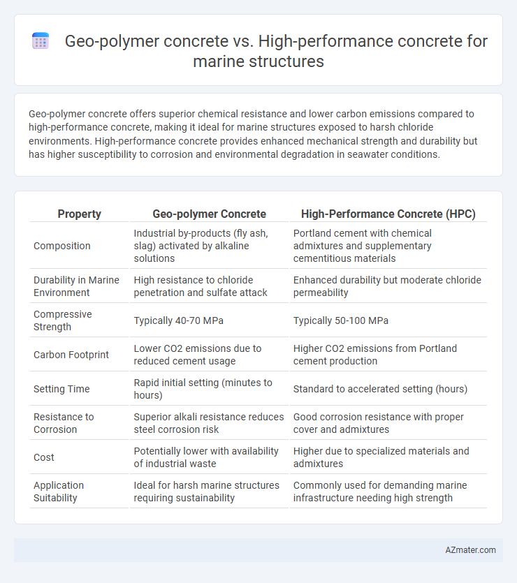 Geo-polymer concrete vs. High-performance concrete for marine structures - What is The Difference?