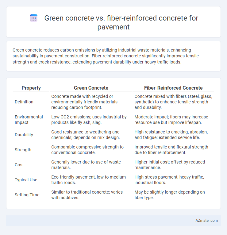 Green concrete vs. fiber-reinforced concrete for pavement - What is The Difference?