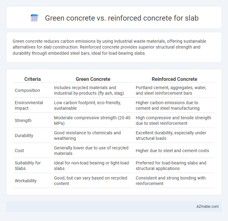 Green concrete vs. reinforced concrete for slab - What is The Difference?