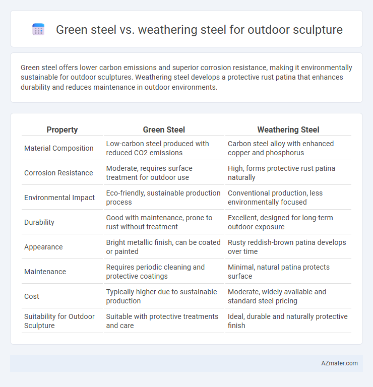 Green steel vs. weathering steel for outdoor sculpture - What is The Difference?