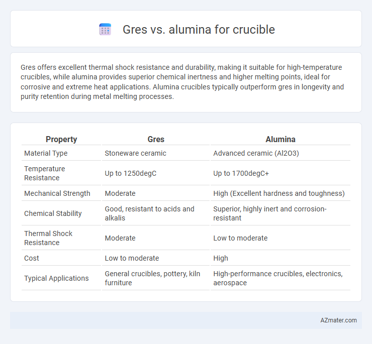 Gres vs. alumina for crucible - What is The Difference?