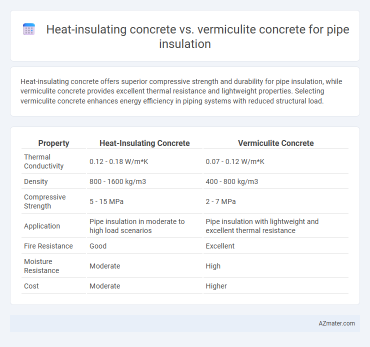 Heat-insulating concrete vs. vermiculite concrete for pipe insulation - What is The Difference?