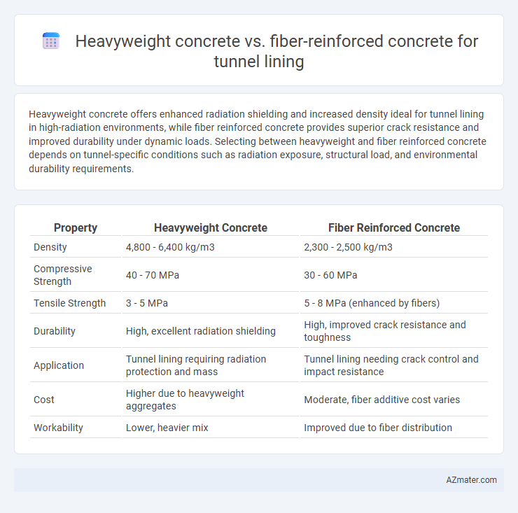 Heavyweight concrete vs. fiber-reinforced concrete for tunnel lining - What is The Difference?