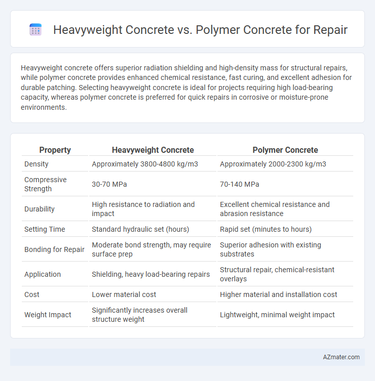 Heavyweight Concrete vs. Polymer Concrete for Repair - What is The Difference?