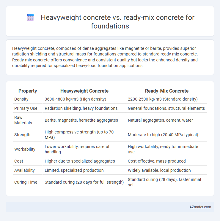 Heavyweight concrete vs. ready-mix concrete for foundations - What is The Difference?