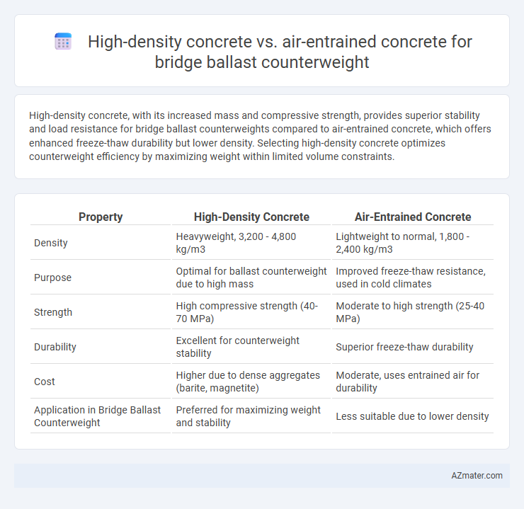 High-density concrete vs. air-entrained concrete for bridge ballast counterweight - What is The Difference?