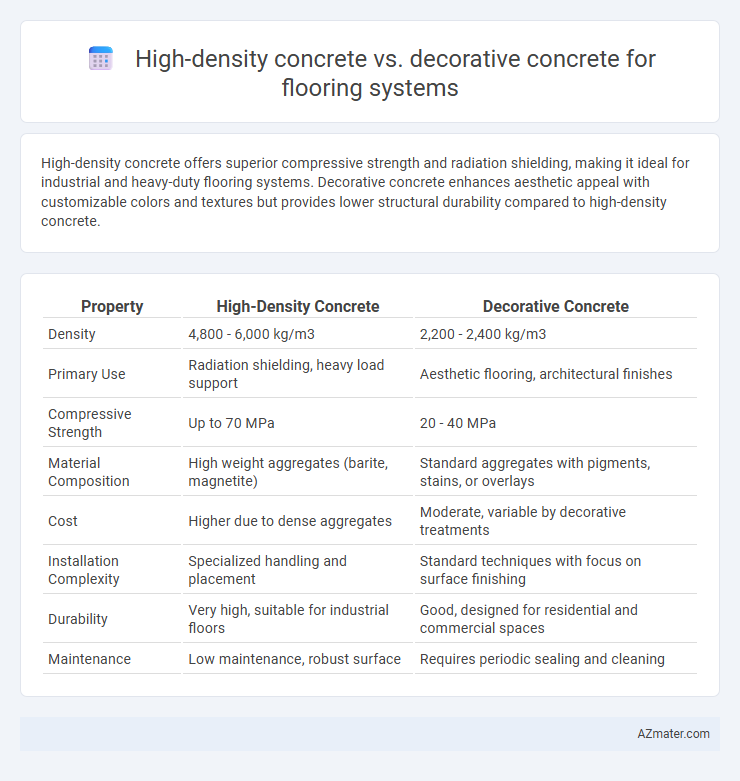 High-density concrete vs. decorative concrete for flooring systems - What is The Difference?