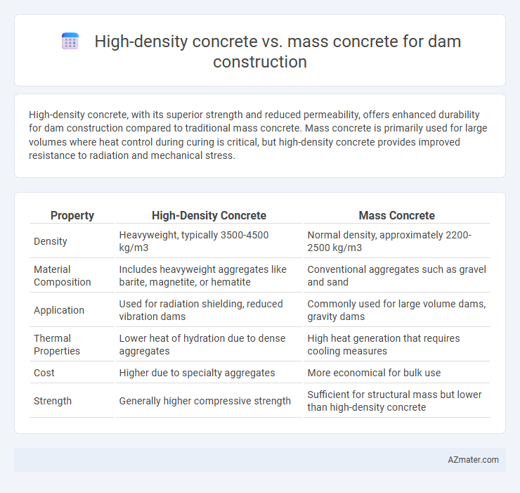 High-density concrete vs. mass concrete for dam construction - What is The Difference?