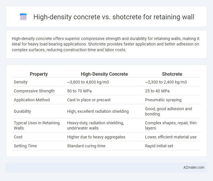 High-density concrete vs. shotcrete for retaining wall - What is The Difference?