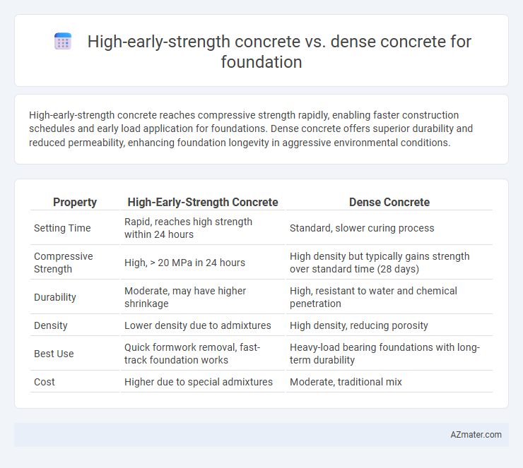 High-early-strength concrete vs. dense concrete for foundation - What is The Difference?