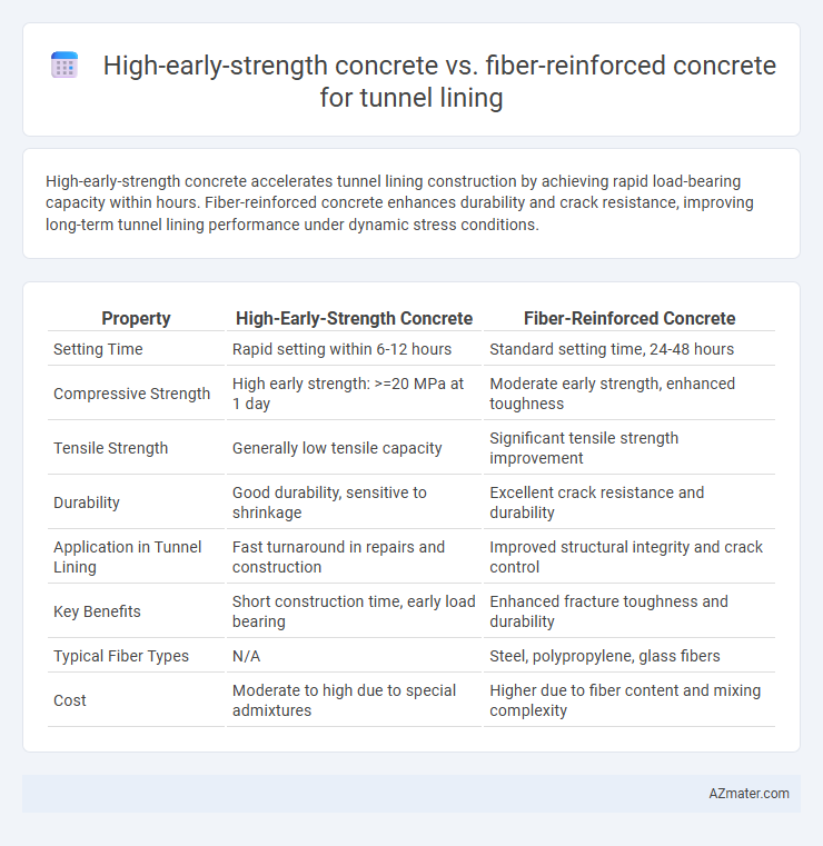 High-early-strength concrete vs. fiber-reinforced concrete for tunnel lining - What is The Difference?