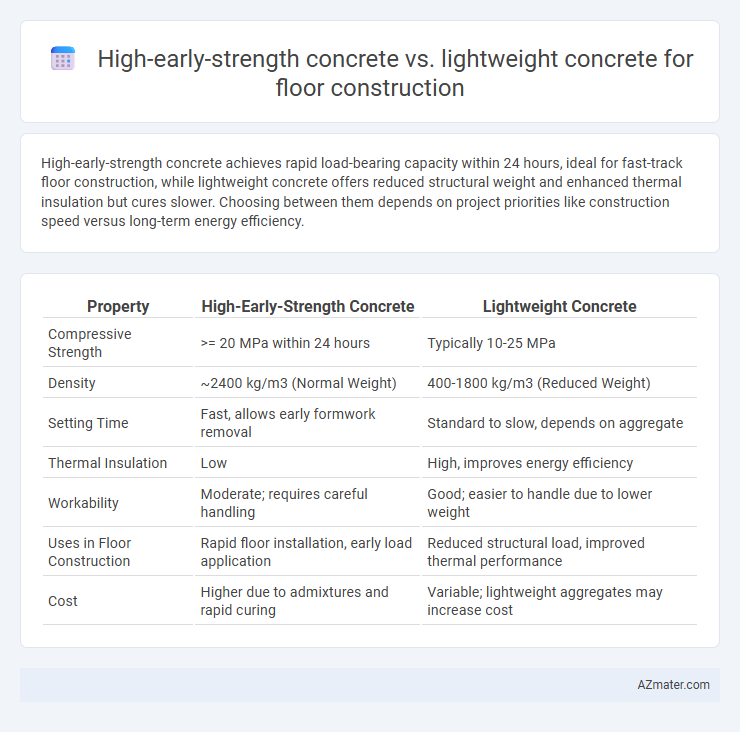 High-early-strength concrete vs. lightweight concrete for floor construction - What is The Difference?
