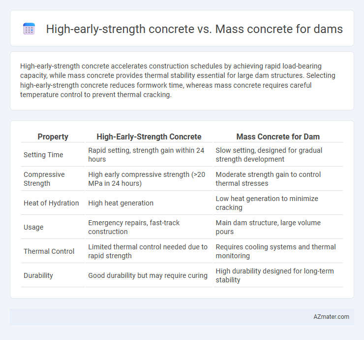 High-early-strength concrete vs. Mass concrete for dams - What is The Difference?