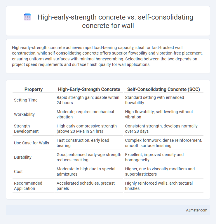 High-early-strength concrete vs. self-consolidating concrete for wall - What is The Difference?