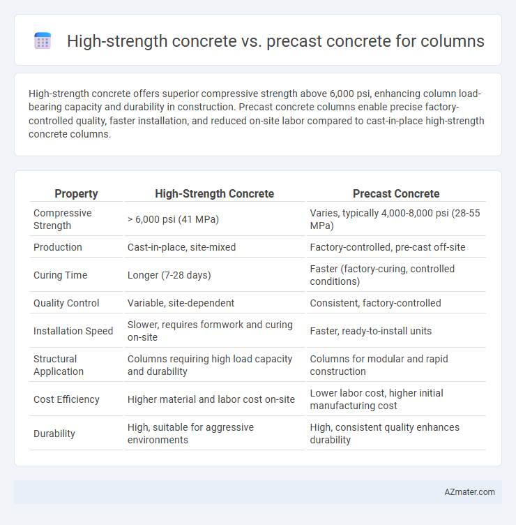 High-strength concrete vs. precast concrete for columns - What is The Difference?