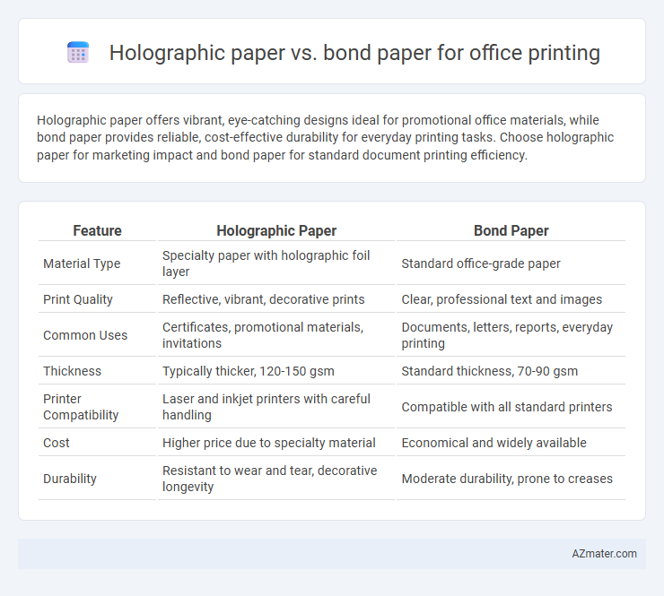 Holographic paper vs. bond paper for office printing - What is The Difference?